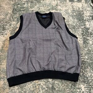 Vintage Sundeland Of Scotland Golf Vest Ocean Forest XL Made In USA